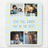 4 fotocollage Vaderdag Love you Daddy Muismat (Voorkant)