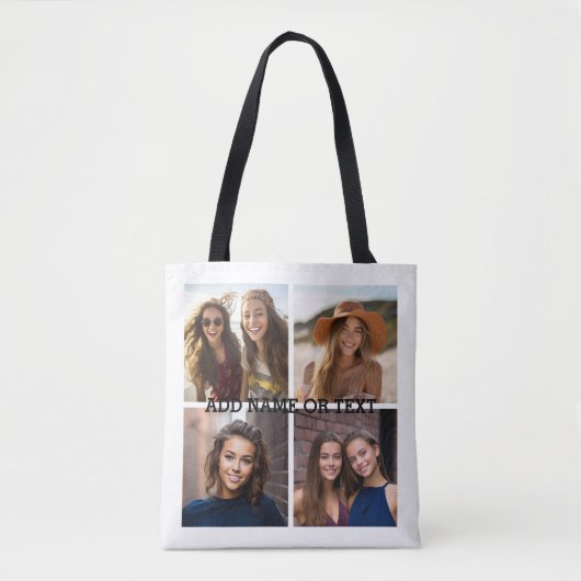 4 Fotocollage - Witte achtergrond Tote Bag (Voorkant)