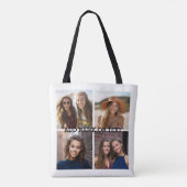 4 Fotocollage - Witte achtergrond Tote Bag (Achterkant)