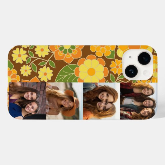 4 Fotofilmstrips Naam Funky Flowers Case-Mate iPhone Case (Achterkant (horizontaal))