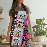 4 Fotofilmstrips - Script Name Funky Flowers Schort<br><div class="desc">Fotocollage in een filmstriplay-out met een enorm modern script voor de naam. Gebruik maximaal vier vierkante of zelfgemaakte telefoonfoto's om een uniek en persoonlijk cadeau te creëer. Of je kunt de hipster puppy houden en een trendy keepslag maken. Voor beste resultaten, gebruikfoto's die in vierkanten alvorens zijn bebouwd te uploaden....</div>