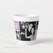4 Fotogalerie en Paarse monogram Latte Mok (Voorkant)