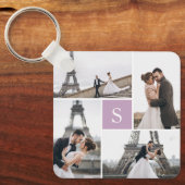 4 Fotogalerie Lovely Lavender Monogram Sleutelhanger (Voorkant)
