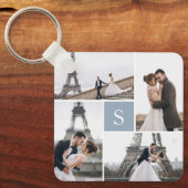 4 Fotogalerie Stusty Blue Monogram Sleutelhanger (Voorkant)