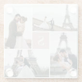 4 Fotogalerij en kleurenblok Monogram Glazen Onderzetter (Achterkant)