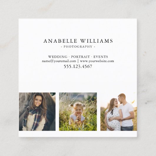 4 Fotogalerij | Fotografie Vierkante Visitekaartje (Achterkant)