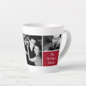 4 Fotogalerij rood monogram Latte Mok (Rechterhoek)