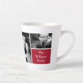 4 Fotogalerij rood monogram Latte Mok (Rechts)