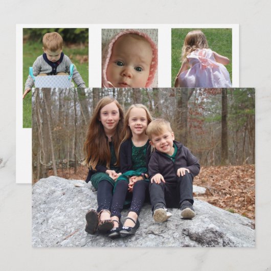 4 Fotokaart voor elke keer Bedankkaart (Voorkant / Achterkant)