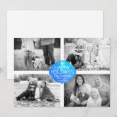 4-fotokerstkaart - Prettige feestdagen Feestdagenkaart (Voorkant / Achterkant)