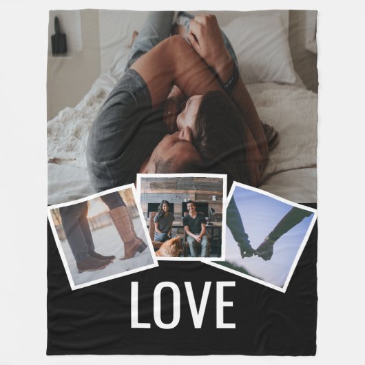 4 Fotoliefhebbers op maat Fleece Deken (Voorkant)