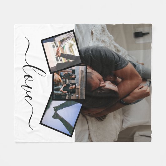 4 Fotoliefhebbers op maat Fleece Deken (Voorkant (Horizontaal))