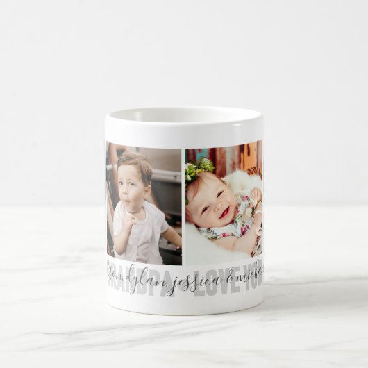 4-Fotoliefhebbers opa Grandchildren's Names Koffiemok (Center)