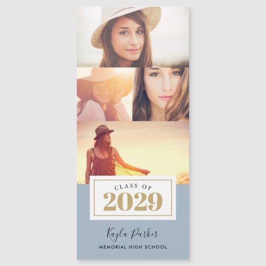 4 Fotomagnetische Afstuderen Aankondiging Kaarten (Voorkant)