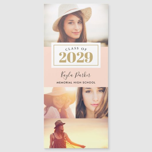 4 Fotomagnetische Afstuderen Aankondiging Kaarten (Voorkant)