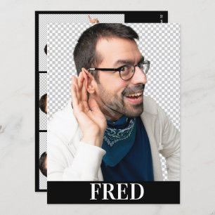 4 FotoMannelijke Actor Headshot Comp Card Sjabloon Kaart