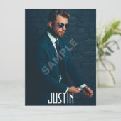 4 Fotomannmodel kopfoto Comp-kaart Sjabloon Kaart (Staand voorkant)