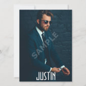 4 Fotomannmodel kopfoto Comp-kaart Sjabloon Kaart (Voorkant)