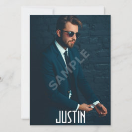 4 Fotomannmodel kopfoto Comp-kaart Sjabloon Kaart