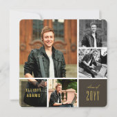 4 Fotominimalistische kleurenvierkantsgraafpartij Kaart (Voorkant)