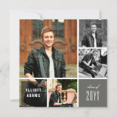 4 Fotominimalistische kleurenvierkantsgraafpartij Kaart (Voorkant)