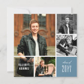 4 Fotominimalistische kleurenvierkantsgraafpartij Kaart (Voorkant)