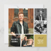 4 Fotominimalistische kleurenvierkantsgraafpartij Kaart (Voorkant)