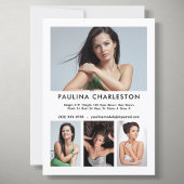 4 Fotomodel Actor 5x7 Comp/Zed Kaart Sjabloon