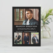 4 Fotomodel Actor 5x7 Comp/Zed Kaart Sjabloon (Staand voorkant)