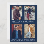 4 Fotomodel Actor Comp Kaart blauw (Voorkant)