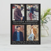 4 Fotomodel Actor Comp Kaart Blk (Staand voorkant)