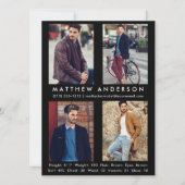 4 Fotomodel Actor Comp Kaart Blk (Voorkant)