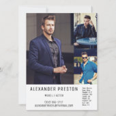4 Fotomodel Actor Comp Kaart Grunge 5.5x7.5 (Achterkant)