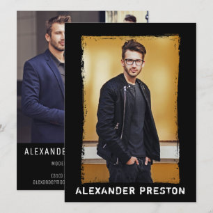 4 Fotomodel Actor Comp Kaart Grunge 5.5x7.5