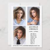 4 Fotomodel Actor Comp Zed Kaart 5.5x7.5 (Achterkant)