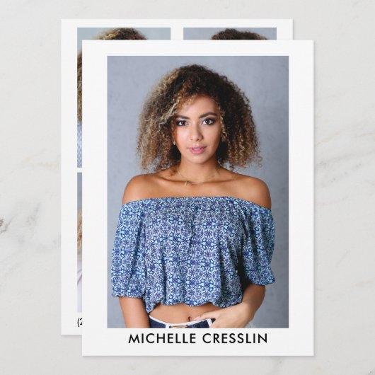 4 Fotomodel Actor Comp Zed Kaart 5.5x7.5 (Voorkant / Achterkant)