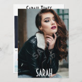 4 Fotomodelkopkaart — Comp-kaart — witte Sjabloon Kaart (Voorkant / Achterkant)