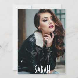 4 Fotomodelkopkaart — Comp-kaart — witte Sjabloon Kaart