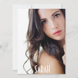 4 Fotomodelkopkaart — Comp-kaart — witte Sjabloon Kaart