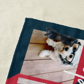 4 Fotoretro stripe patroon regenboogscriptnaam Strandlaken (In situ)