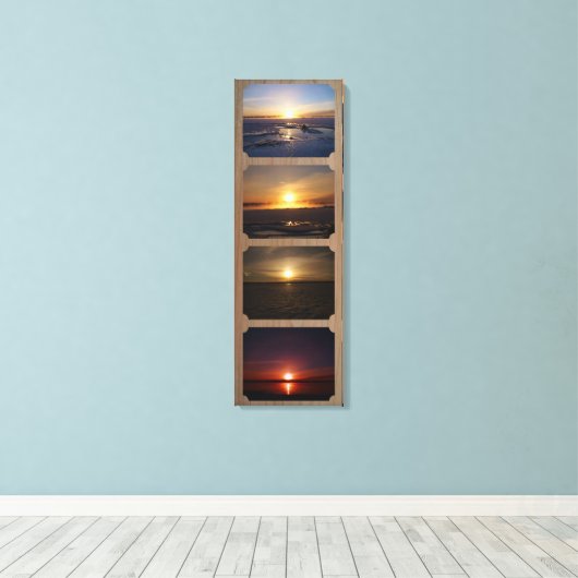 4 Foto's 12"x 36"Verpakt Canvas (Insitu (Houten vloer))