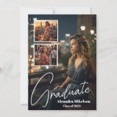 4 Foto's Afgestudeerde Foto Afstudeer aankondiging (Voorkant)