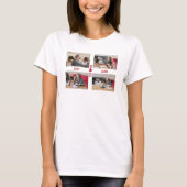 4 foto's Beste tante ooit hart liefde foto collage T-shirt (Voorkant)