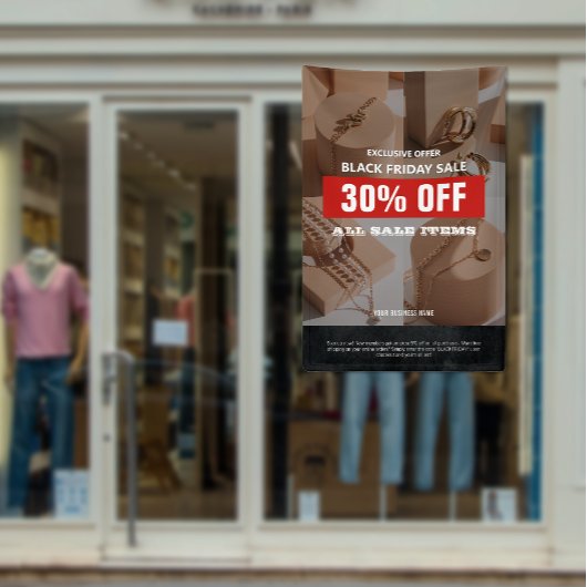 4 Foto's Black Friday Sale Product Promo Spandoek