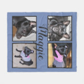 4 Foto's  | Blue Fleece Dog Blanket (Voorkant (Horizontaal))