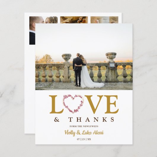 4 Foto's Cheap Love Quote Trendy Collage Wedding (Voorkant / Achterkant)