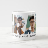 4 foto's collage AFSTUDEERDER custom Foto's Grote Koffiekop (Voorkant)