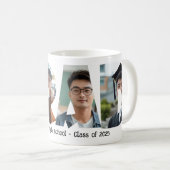 4 foto's collage AFSTUDEERDER custom Foto's Koffiemok (Voorkant rechts)