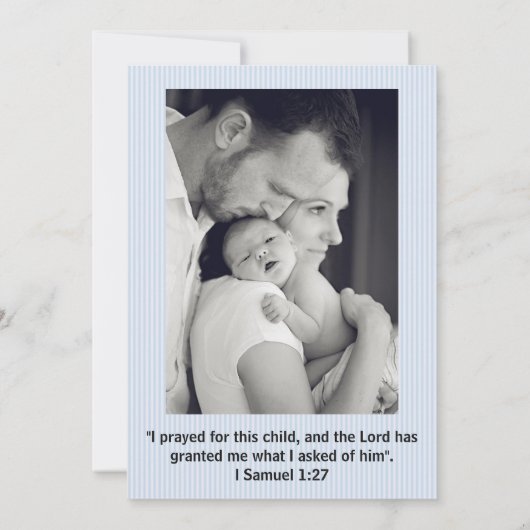 4 Foto's Collage Blue Stripes - Aankondiging van g (Achterkant)