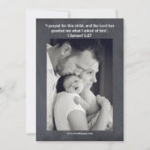 4 Foto's Collage Chalkboard - Aankondiging geboort (Achterkant)